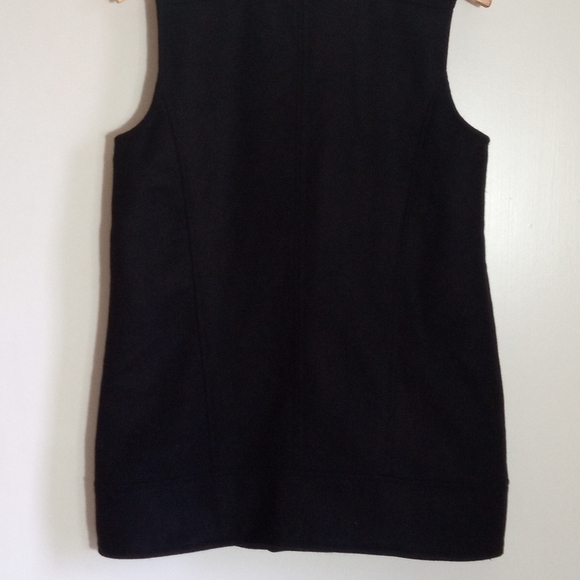 Banana Republic black wool longline moto vest women's size medium - Picture 7 of 7